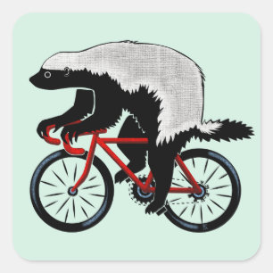 Pegatina Cuadrada Badger Honey Badger