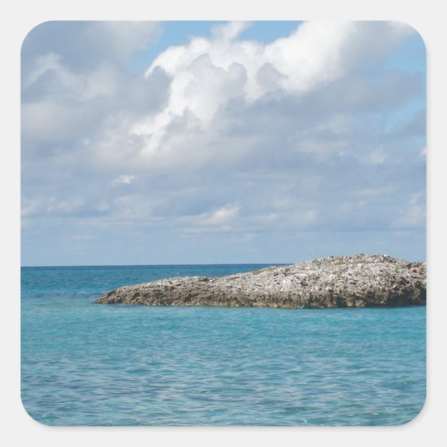 Pegatina Cuadrada Bahamas (Anverso)