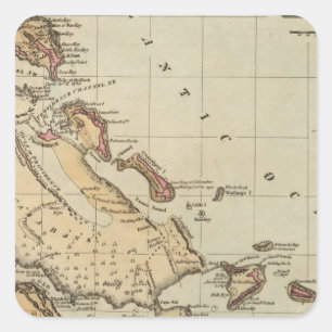 Pegatina Cuadrada Bahamas