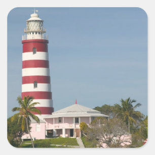 Pegatina Cuadrada BAHAMAS, Abacos, Cayos Loyalist, Elbow Cay, Hope