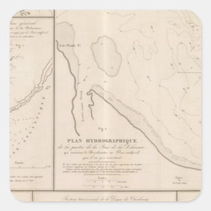 Pegatina Cuadrada Bahía de Delaware