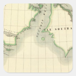 Pegatina Cuadrada Bahía de Hudson 17