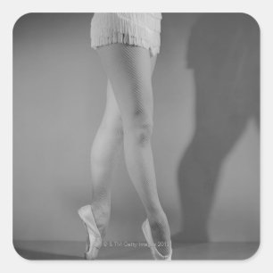 Pegatina Cuadrada Bailarín de ballet