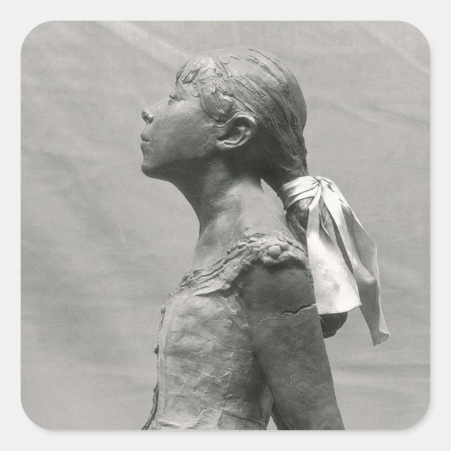 Pegatina Cuadrada Bailarín pequeño, 14 años (Anverso)