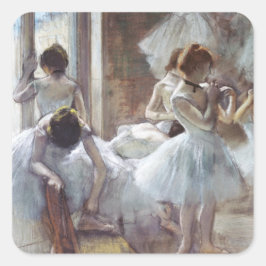 Pegatina Cuadrada Bailarines Edgar Degas