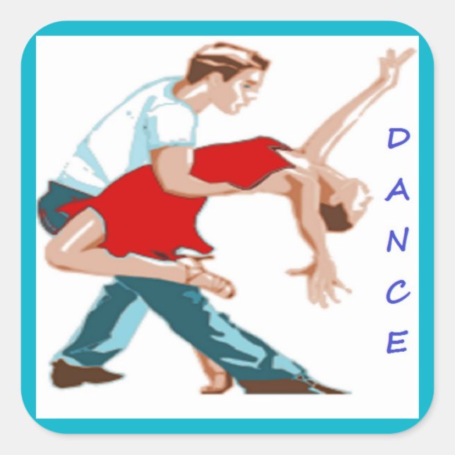 PEGATINA CUADRADA BAILE (Anverso)