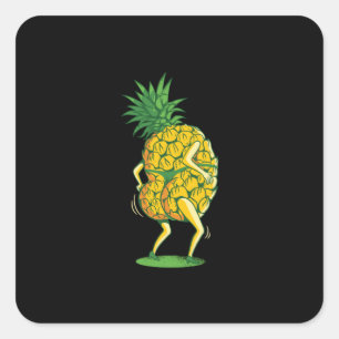 Pegatina Cuadrada Baile de piña