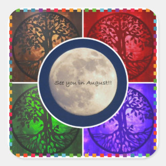Pegatina Cuadrada Bajo Cielos de Agosto...