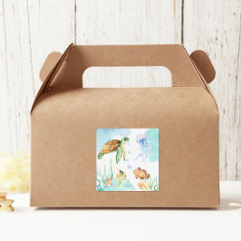 Pegatina Cuadrada Bajo el mar