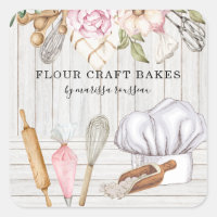 Baker Pastry Chef Watercolorear Herramientas