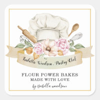 Baker Pastry Watercolor Bakers Tools Square
