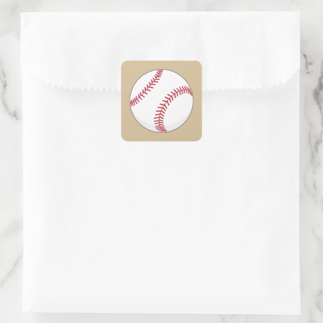 Pegatina Cuadrada Bala de béisbol (Bolso)