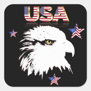 Pegatina Cuadrada Bald Eagle