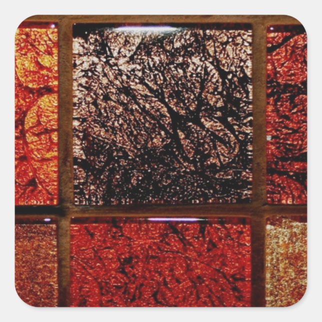 Pegatina Cuadrada Baldosas (Anverso)