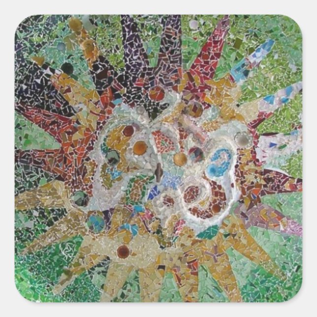 Pegatina Cuadrada Baldosas (Anverso)