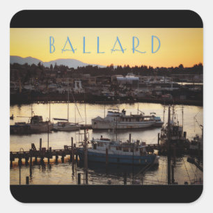 Pegatina Cuadrada Ballard Boats