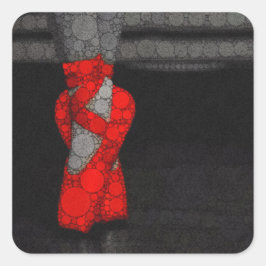 Pegatina Cuadrada Ballerina Shoes Cute Ballet