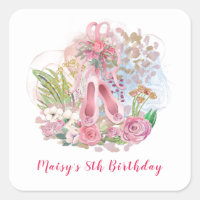 Ballet Shoes Florals Chica Rosa Octava fiesta de c
