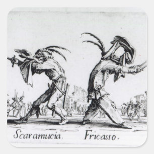 Pegatina Cuadrada Balli de Sfessania, c.1622