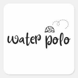 Pegatina Cuadrada Balón de waterpolo