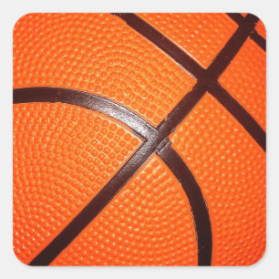 Pegatina Cuadrada Baloncesto