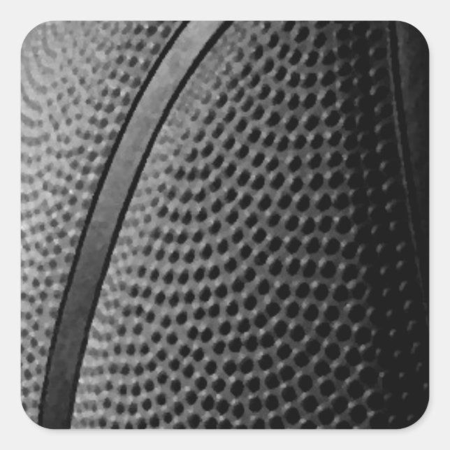 Pegatina Cuadrada Baloncesto (Anverso)