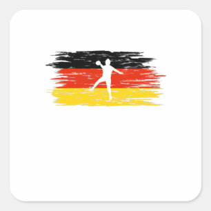 Pegatina Cuadrada Balonmano - Camisa del Torneo de Alemania