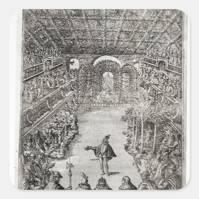Pegatina Cuadrada Balthazar de Beaujoyeux (Anverso)