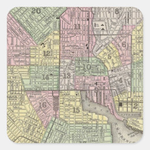 Pegatina Cuadrada Baltimore