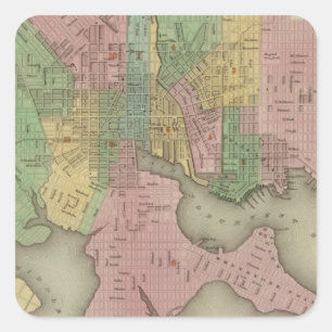 Pegatina Cuadrada Baltimore 2