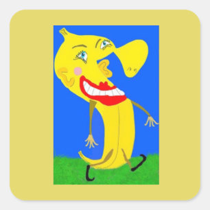 Pegatina Cuadrada Banana 🍌 Man