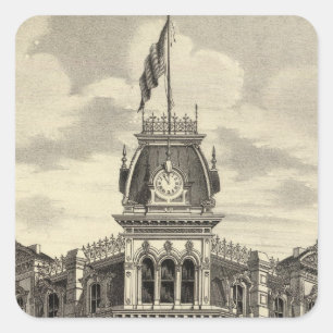 Pegatina Cuadrada Banco de San José