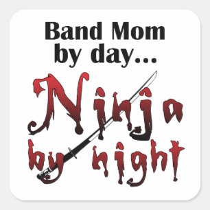 Pegatina Cuadrada Band Mom Ninja