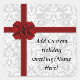 Pegatina Cuadrada Banda de cinta roja