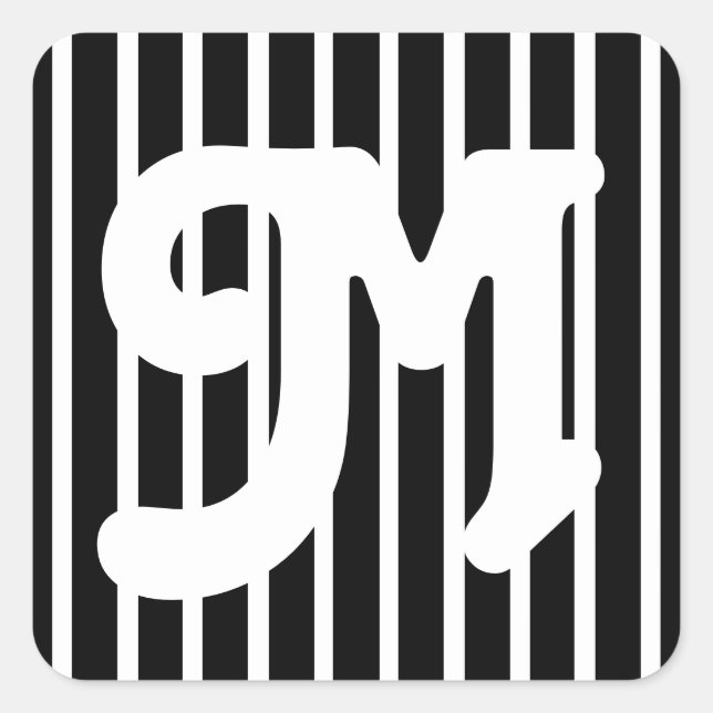 Pegatina Cuadrada Banda negra de Safari (Anverso)