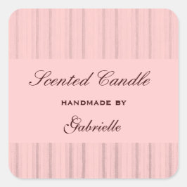 Pegatina Cuadrada Banda rosa elegante y brillante