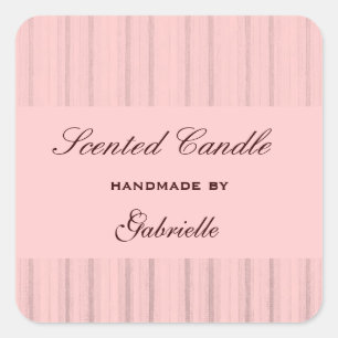 Pegatina Cuadrada Banda rosa elegante y brillante