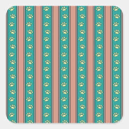 Pegatina Cuadrada Bandas de huella de tracción