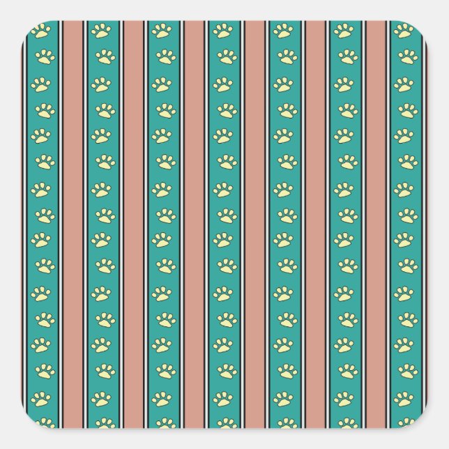 Pegatina Cuadrada Bandas de huella de tracción (Anverso)