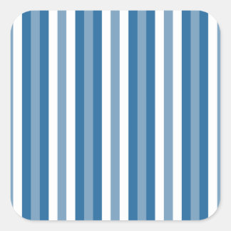 Pegatina Cuadrada Bandas Fondo Azul y Blanco