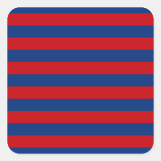 Pegatina Cuadrada Bandas horizontales del tema náutico de gran tamañ