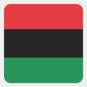 Pegatina Cuadrada Bandera africana de la cacerola, Kwanzaa feliz
