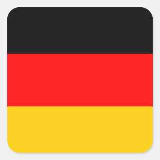Pegatina Cuadrada Bandera alemana Deutsche Flagge
