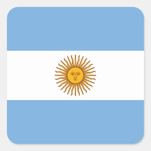 Pegatina Cuadrada Bandera argentina