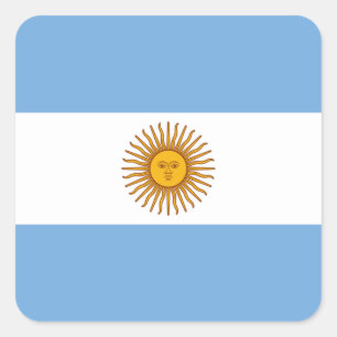 Pegatina Cuadrada Bandera: Argentina