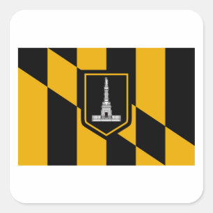 Pegatina Cuadrada Bandera Baltimore