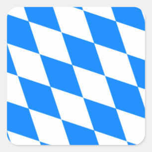 Pegatina Cuadrada Bandera bávara - Bandera Bayerische