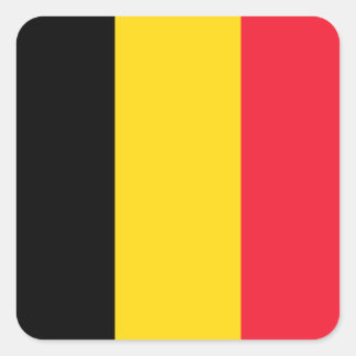 Pegatina Cuadrada Bandera belga