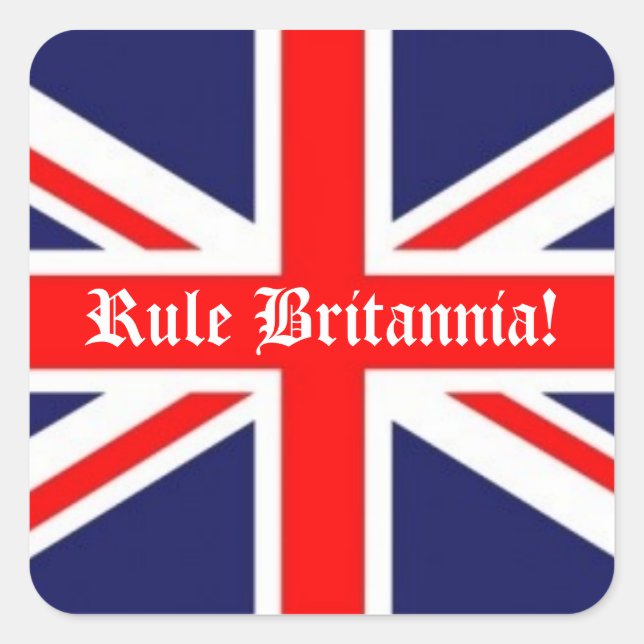 Pegatina Cuadrada Bandera británica (Anverso)
