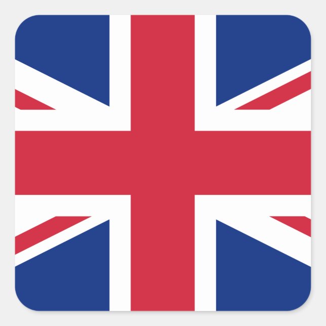 Pegatina Cuadrada Bandera británica (Anverso)
